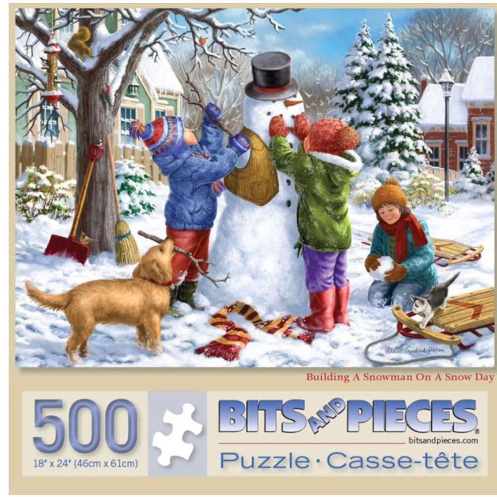 Bits and Pieces Snowman 500‎ Piece Jigsaw Puzzles Liz Goodrick Dillon 18" x 24"